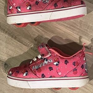 HEELYS Pro 20 Wheel Skate Shoes Size  Girls Pink Rainbow 13c